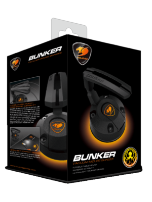 Support de câble de souris Bunker - base adhésive, maintien du câble en place, bureau organisé