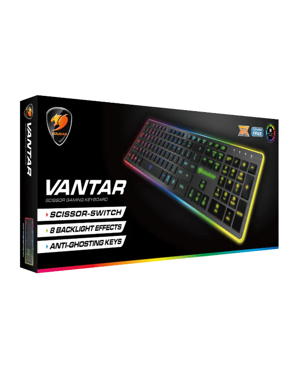 Clavier Vantar RGB avec touches à membrane et rétroéclairage RGB personnalisable.