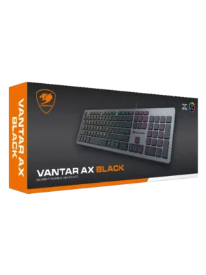 Clavier Vantar AX BLACK avec touches à membranes réactives et rétroéclairage RGB personnalisable.